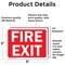 Signmission Fire Exit Sign, Vinyl Decal, 5in W x 3.5in L, 2PK OS-2PACK-CL-D-35-L-20001 - alternate 3